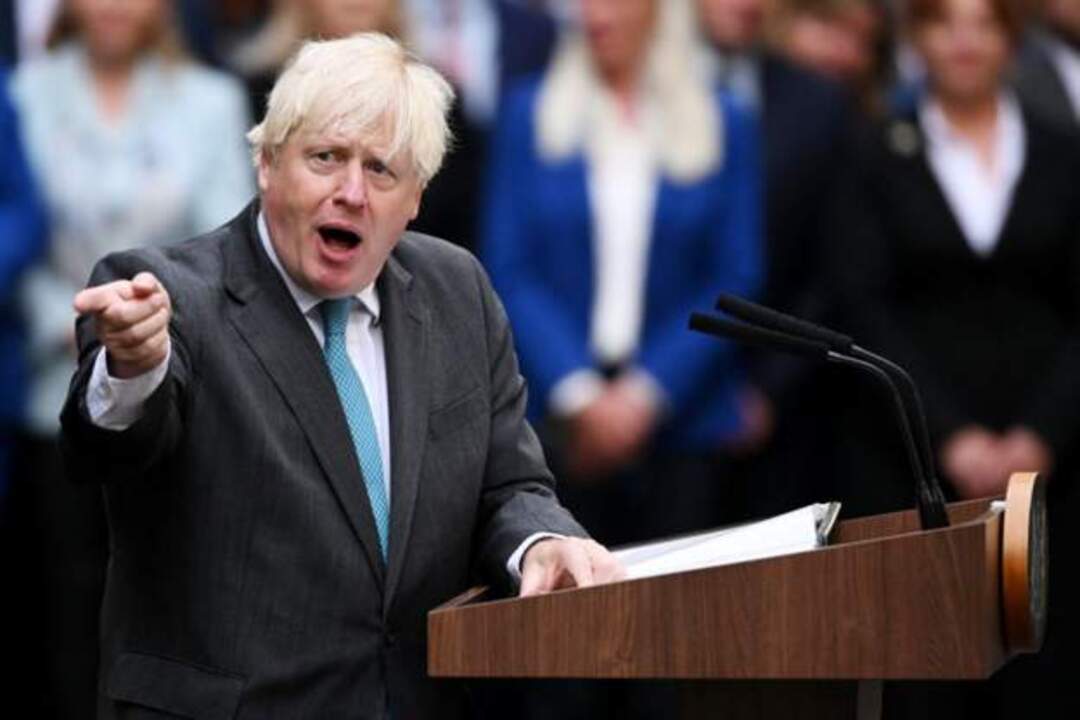 Boris Johnson delivers his final speech, heads to meet the Queen