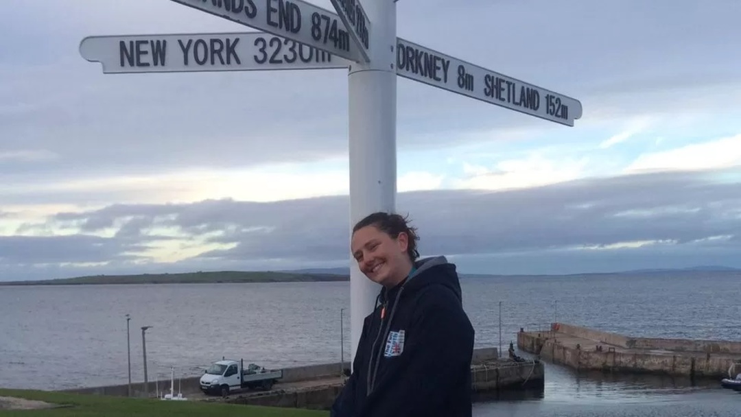 Jasmine Harrison is the first woman to swim length of UK