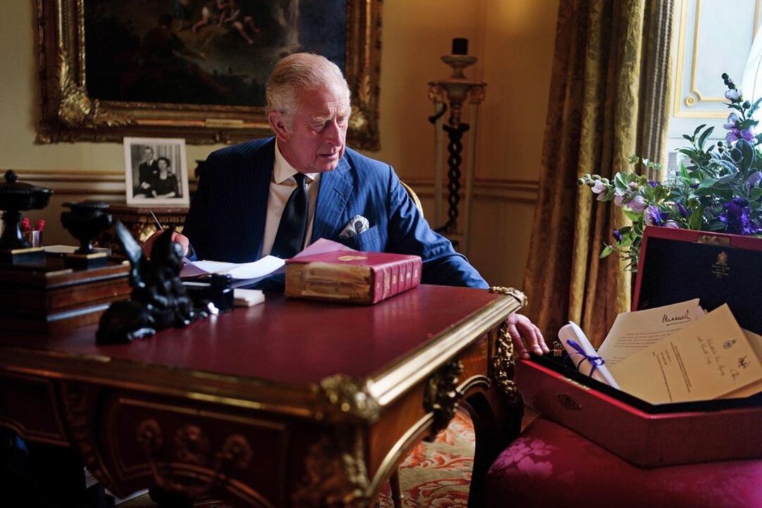 Buckingham Palace releases picture of King Charles at work