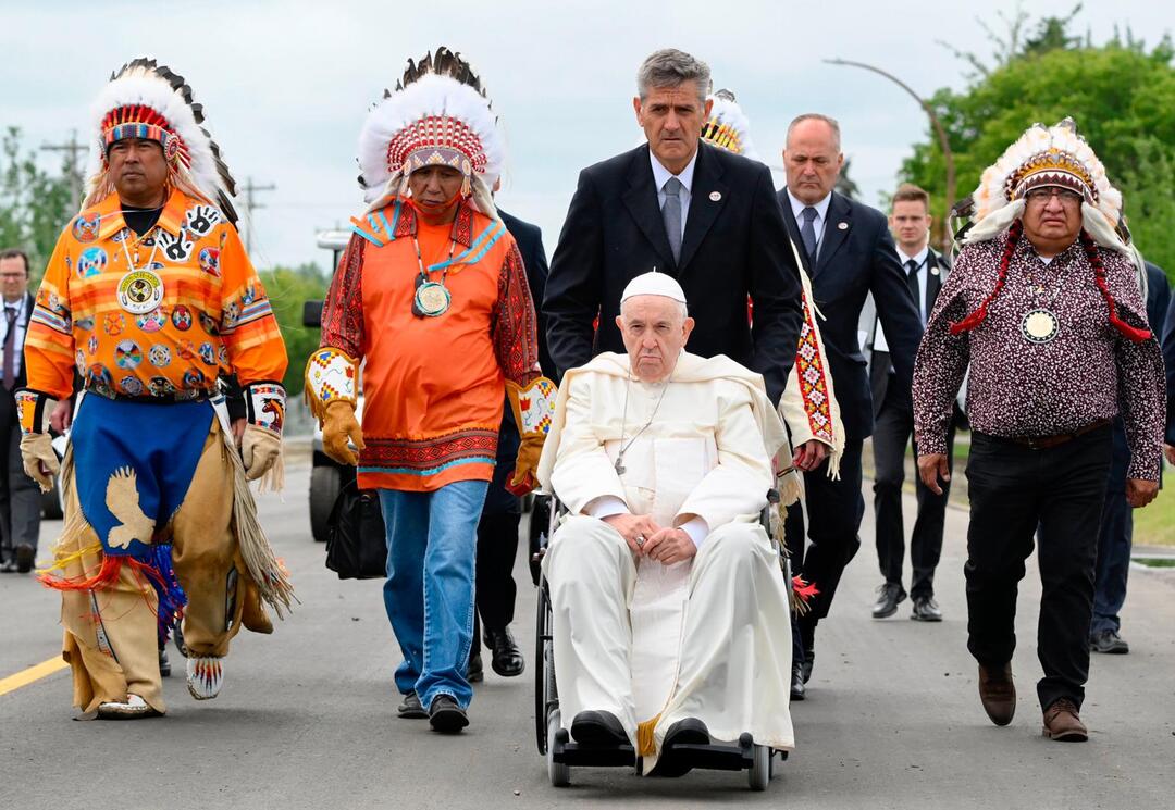 Pope Francis apologizes to survivors of indigenous residential schools in Canada