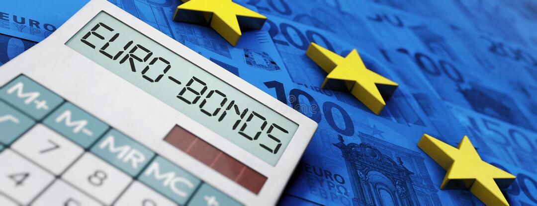 رسم توضيحي رمزي ثلاثي الأبعاد حول موضوع Euro Bonds.