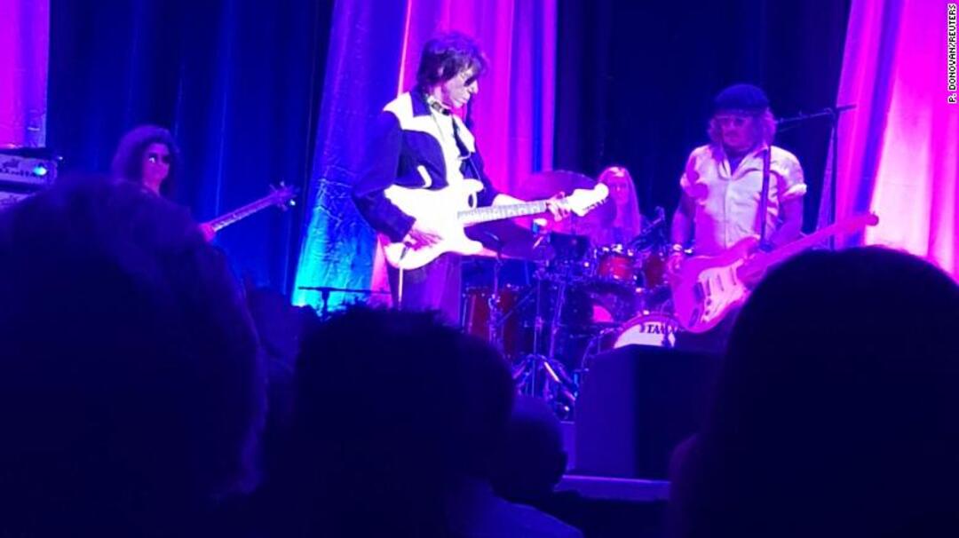Johnny Depp gives surprise performance at Jeff Beck concert in UK