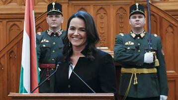 Hungary's first female president, Katalin Novak, takes office