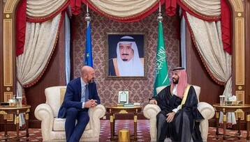 الأمير محمد بن سلمان يلتقي مع رئيس المجلس الأوروبي