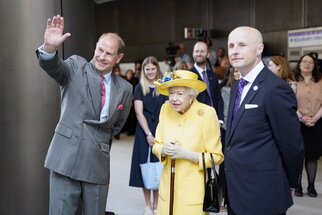 Queen Elizabeth attends opening of London train line named in her honor