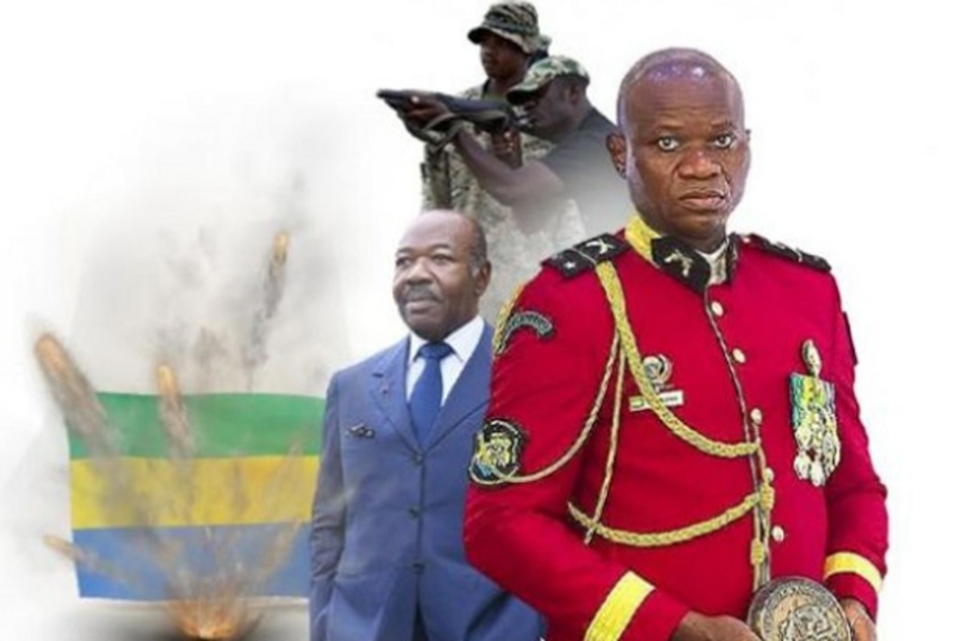 الجنرال بريس أوليغي نغيما يؤدي اليمين الدستورية كرئيس مؤقت للغابون