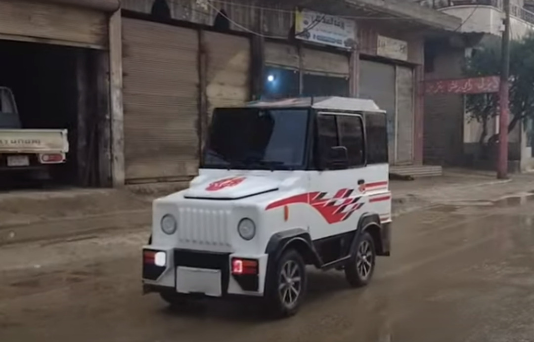 ابتكار سيارة كهربائية فريدة في إدلب