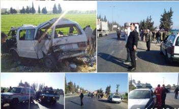 حادث سير يُصيب 12 شخصًا وتفجير منزل في حمص